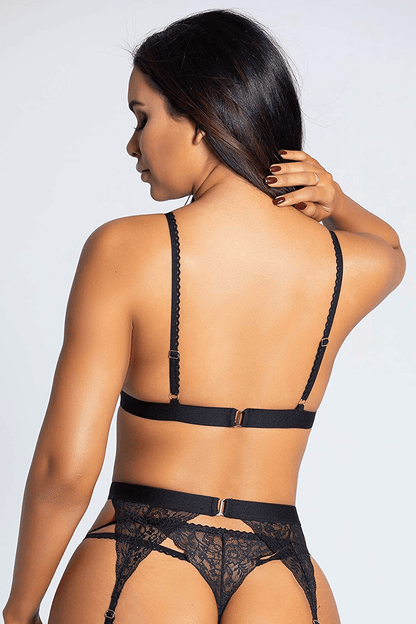Yandy Animal Print Bra Set Featuring Mesh Top Lace Garter Straps & Leopard Thong Apparel & Accessories > Clothing > Underwear & Socks > Lingerie Yandy   