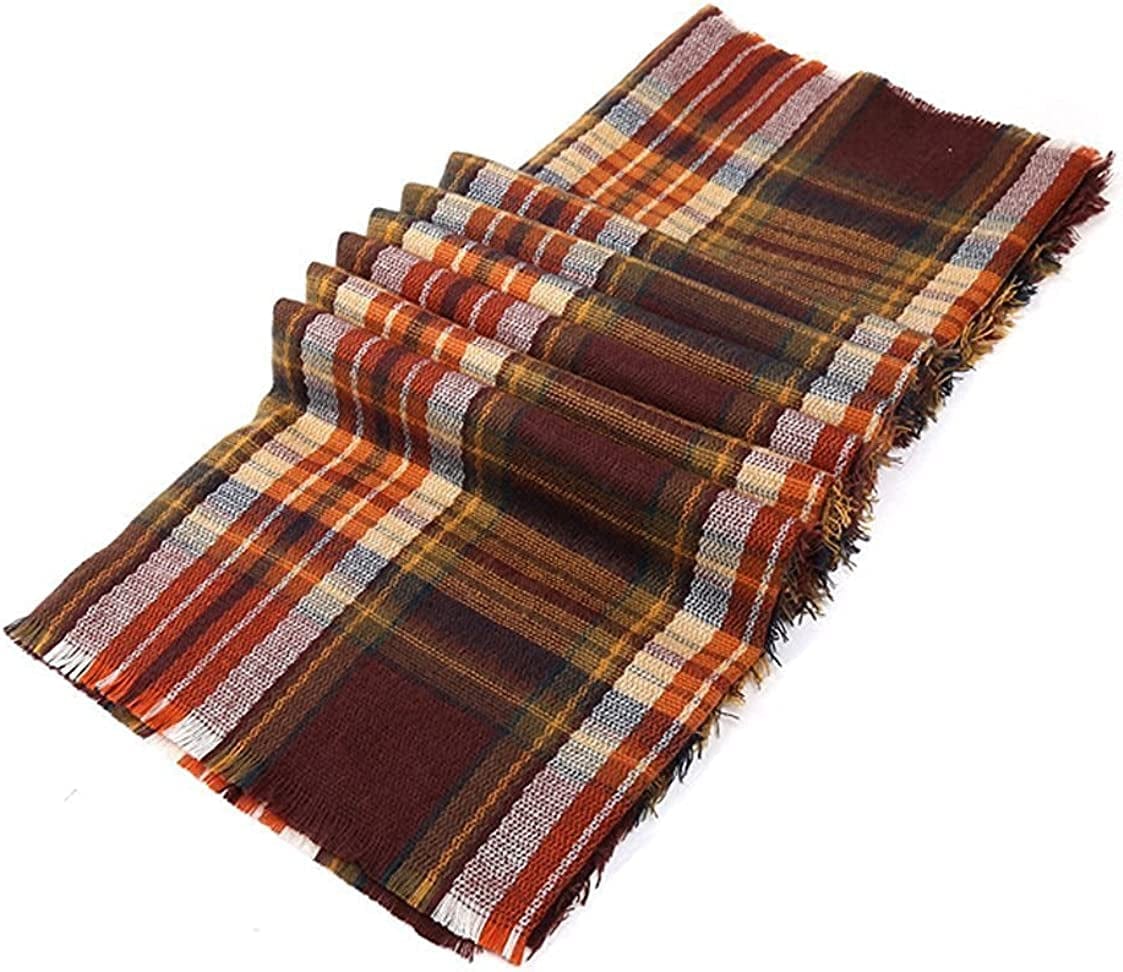 Yanekop Womens Plaid Blanket Scarf Big Square Scarves Warm Tartan Checked Shawl Apparel & Accessories > Clothing Accessories > Scarves & Shawls Yanekop   