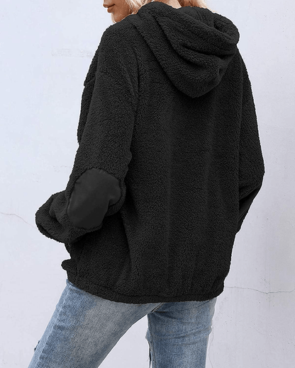 Yanekop Womens Sherpa Pullover Fuzzy Fleece Sweatshirt Oversized Hoodie with Pockets Apparel & Accessories > Clothing > Activewear Kylie Max   