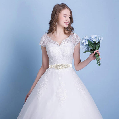 Yanstar Handmade Bridal Belt Wedding Belts Sashes Rhinestone Crystal Beads Belt for Bridal Gowns Apparel & Accessories > Clothing Accessories > Belts yanstar   