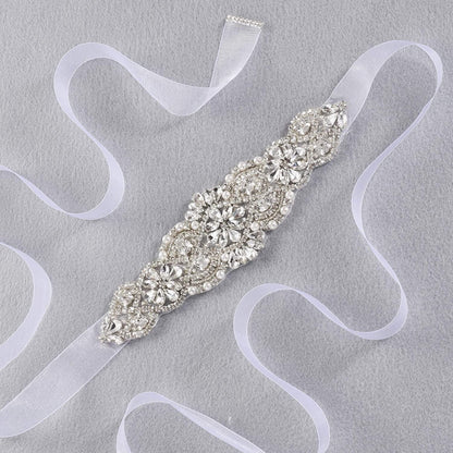 Yanstar Handmade Bridal Belt Wedding Belts Sashes Rhinestone Crystal Beads Belt for Bridal Gowns Apparel & Accessories > Clothing Accessories > Belts yanstar   