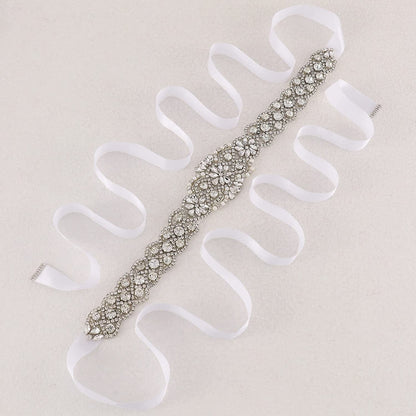 Yanstar Handmade Wedding Belt with Rhinestone Crystal Bridal Belt for Wedding Dress Apparel & Accessories > Clothing Accessories > Belts yanstar   