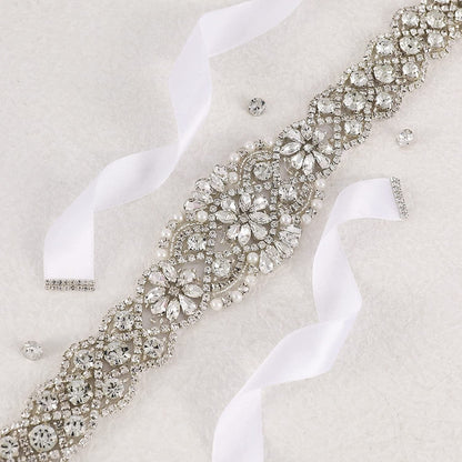Yanstar Handmade Wedding Belt with Rhinestone Crystal Bridal Belt for Wedding Dress Apparel & Accessories > Clothing Accessories > Belts yanstar   