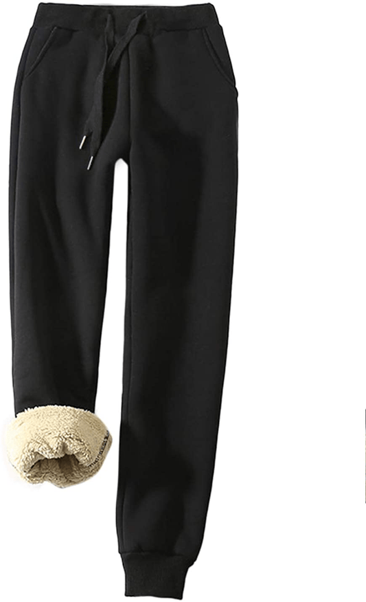 Yeokou Women'S Warm Sherpa Lined Athletic Sweatpants Jogger Fleece Pants Apparel & Accessories > Clothing > Activewear Kylie Max   