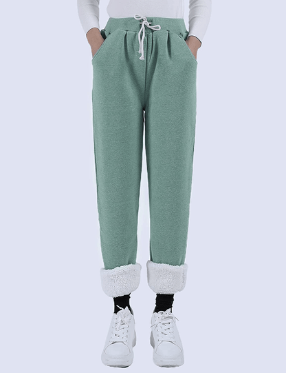Yeokou Women'S Warm Sherpa Lined Athletic Sweatpants Jogger Fleece Pants Apparel & Accessories > Clothing > Activewear Kylie Max   