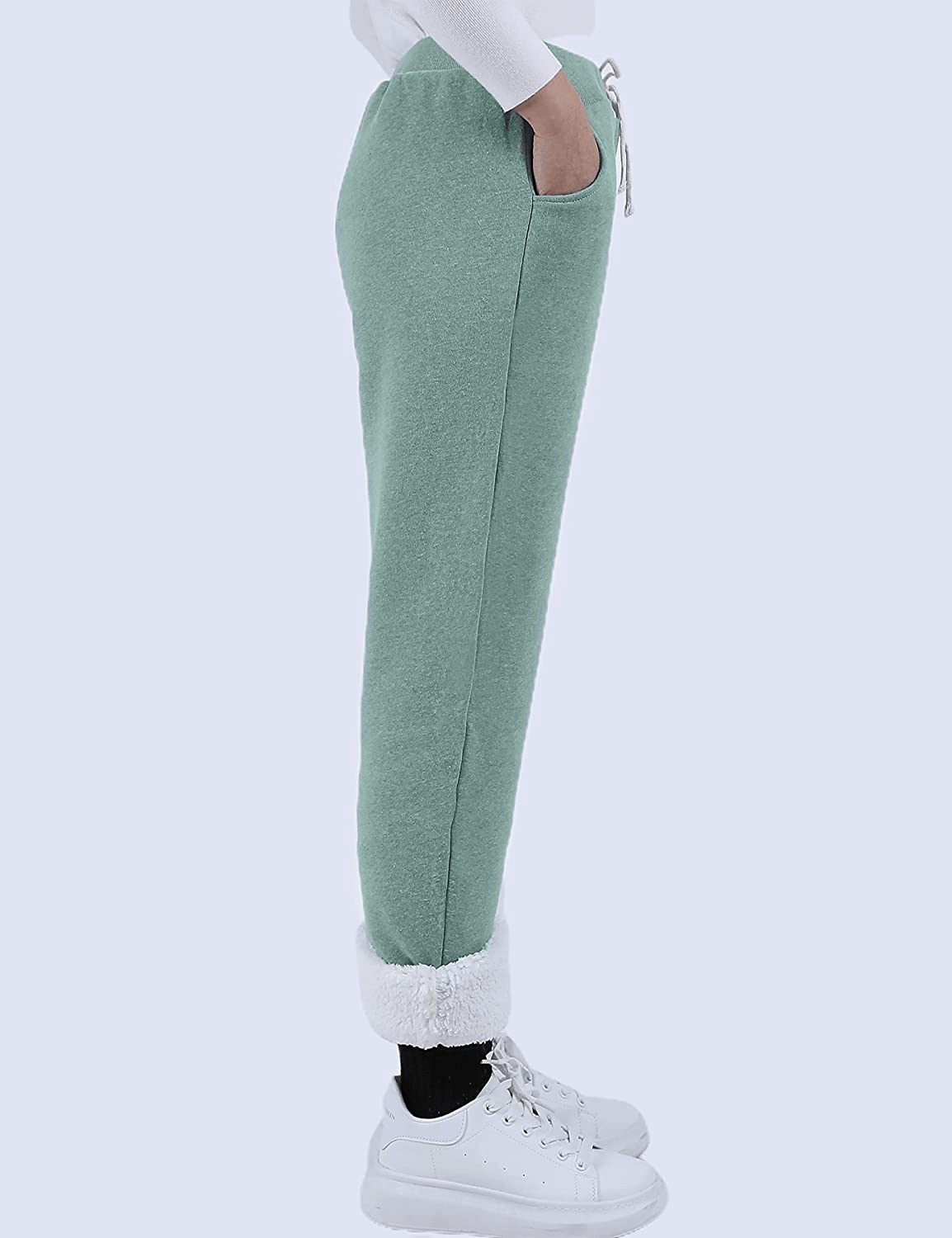 Yeokou Women'S Warm Sherpa Lined Athletic Sweatpants Jogger Fleece Pants Apparel & Accessories > Clothing > Activewear Kylie Max   