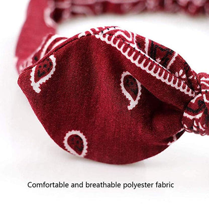 Yeshan Boho Bow Headbands for Women Vintage Paisley Bandana Flower Printed Hairband Elastic Rabbit Ear Head Wrap Cute Hair Accessories,Pack of 6 Apparel & Accessories > Clothing Accessories > Bandanas & Headties Yeshan   