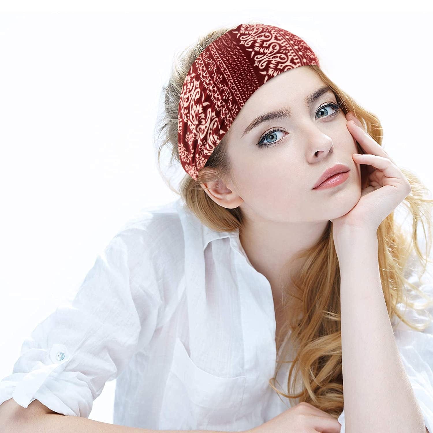 Yeshan Wide Bandana Headbands for Women Boho Bandeau Headbands Knot Hair Scarf Bands Stretch Floral Printed Non Slip Headbands Elastic Turban Head Wraps Thick African Headbands,Pack of 6 Apparel & Accessories > Clothing Accessories > Bandanas & Headties Yeshan   