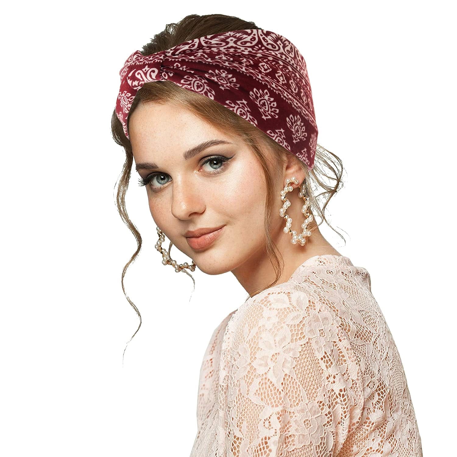Yeshan Wide Bandana Headbands for Women Boho Bandeau Headbands Knot Hair Scarf Bands Stretch Floral Printed Non Slip Headbands Elastic Turban Head Wraps Thick African Headbands,Pack of 6 Apparel & Accessories > Clothing Accessories > Bandanas & Headties Yeshan   
