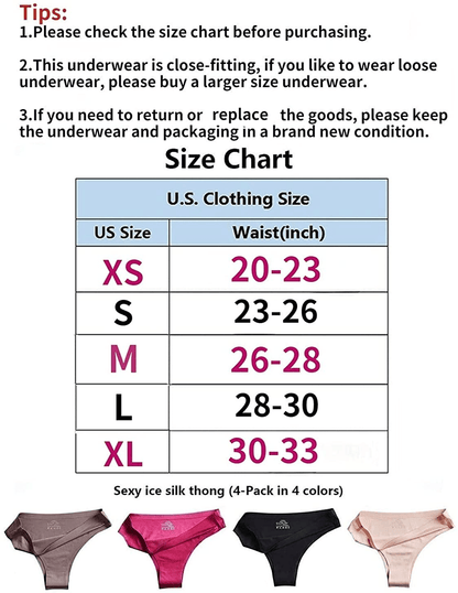 YESUBELU Seamless Underwear Women Half Back Coverage Bikini Sets for Women 4-Pack Apparel & Accessories > Clothing > Underwear & Socks > Underwear YESUBELU   