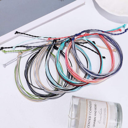 Yfstyle 12Pcs Summer Beach Surfer Wave Bracelets Adjustable Handmade Waterproof Braided String Beaded Anklets Starfish Turtle Infinity Ankle Bracelet for Women Girls Boho Jewelry for Summer-B Apparel & Accessories > Jewelry > Bracelets yfstyle   