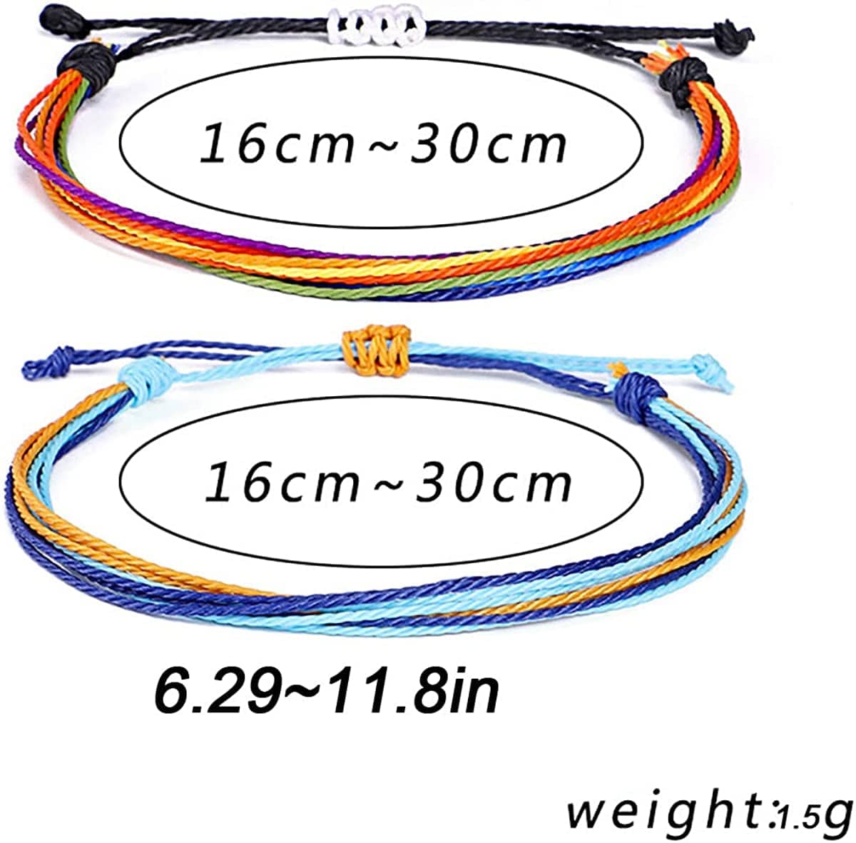 Yfstyle 12Pcs Summer Beach Surfer Wave Bracelets Adjustable Handmade Waterproof Braided String Beaded Anklets Starfish Turtle Infinity Ankle Bracelet for Women Girls Boho Jewelry for Summer-B Apparel & Accessories > Jewelry > Anklets yfstyle   