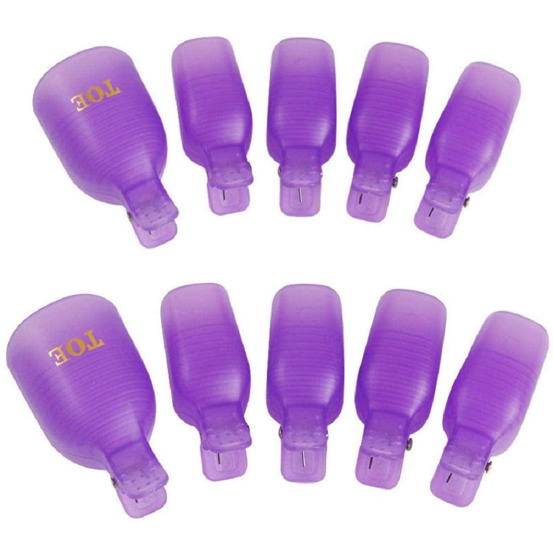 Yimart® Pack of 10 Reusable Plastic Toenail Nail Art Soak off Cap Clip UV Gel Polish Remover Wrap Tool (Purple) Health & Beauty > Personal Care > Cosmetics > Cosmetic Tools > Nail Tools Yimart Purple  