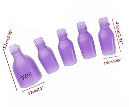 Yimart® Pack of 10 Reusable Plastic Toenail Nail Art Soak off Cap Clip UV Gel Polish Remover Wrap Tool (Purple) Health & Beauty > Personal Care > Cosmetics > Cosmetic Tools > Nail Tools Yimart   