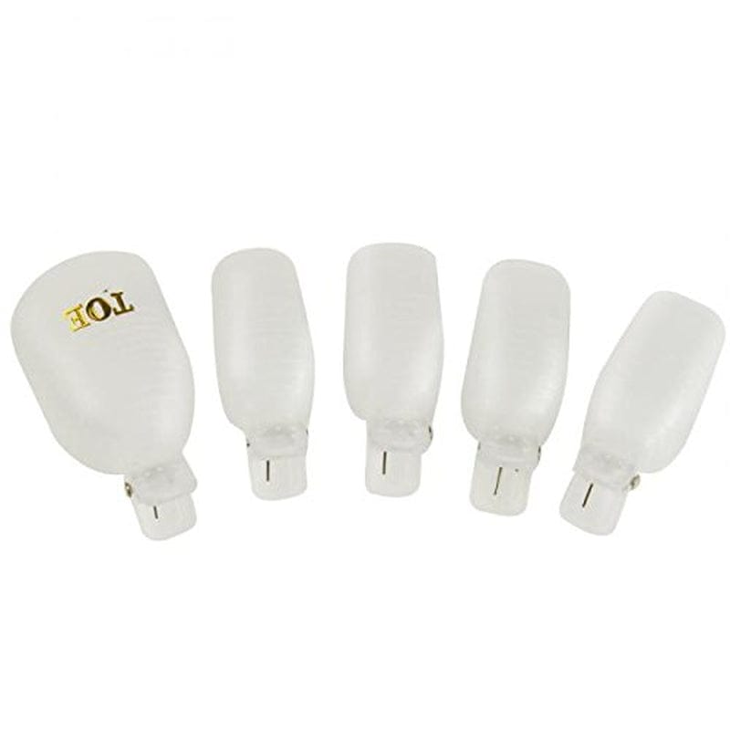 Yimart® Pack of 10 Reusable Plastic Toenail Nail Art Soak off Cap Clip UV Gel Polish Remover Wrap Tool (Purple) Health & Beauty > Personal Care > Cosmetics > Cosmetic Tools > Nail Tools Yimart White  