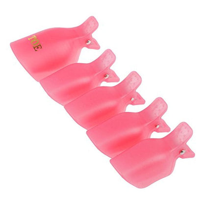 Yimart® Pack of 10 Reusable Plastic Toenail Nail Art Soak off Cap Clip UV Gel Polish Remover Wrap Tool (Purple) Health & Beauty > Personal Care > Cosmetics > Cosmetic Tools > Nail Tools Yimart Pink  