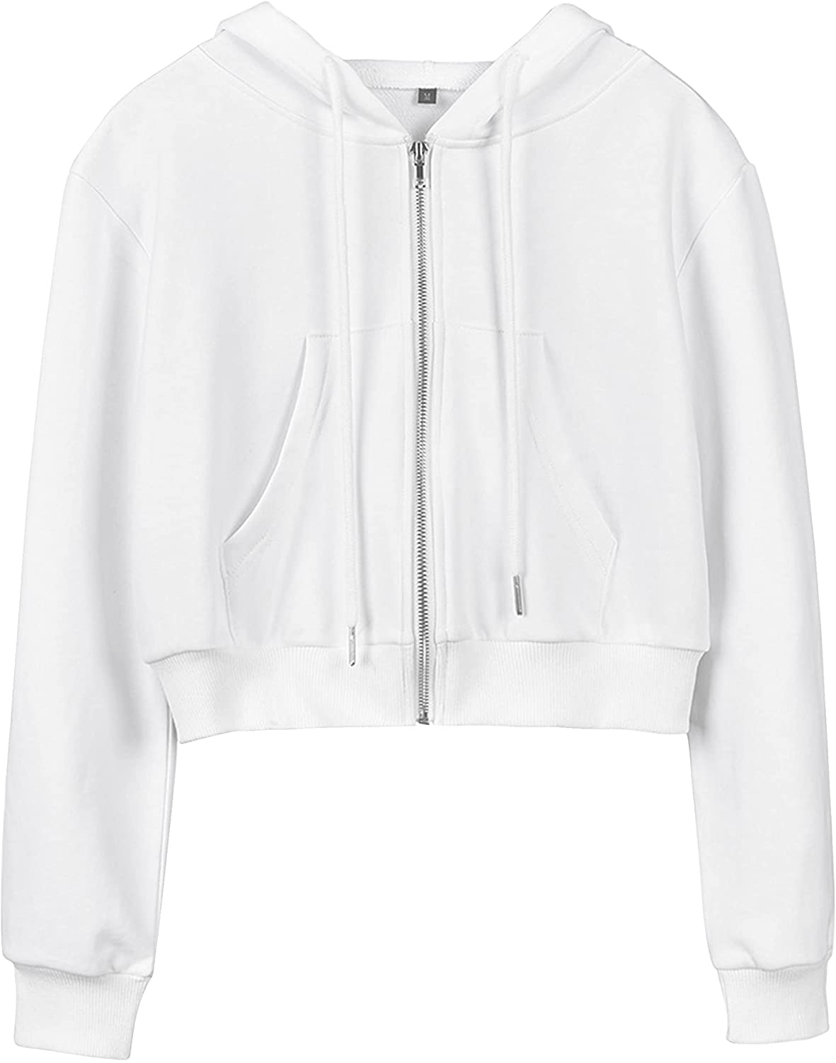 Yimoon Women'S Casual Workout Long Sleeve Crop Tops Zip up Hoodies Sweatshirts Apparel & Accessories > Clothing > Activewear Kylie Max   