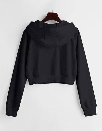 Yimoon Women'S Casual Workout Long Sleeve Crop Tops Zip up Hoodies Sweatshirts Apparel & Accessories > Clothing > Activewear Kylie Max   