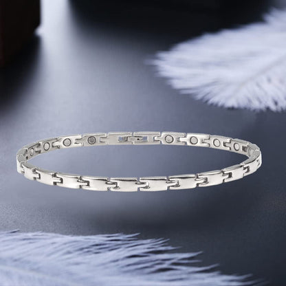 YINOX Ladies Anklet Simple Design Magnetic Stainless Steel Anklet for Ladies Girl Mom 24CM/5MM Apparel & Accessories > Jewelry > Anklets YINOX   