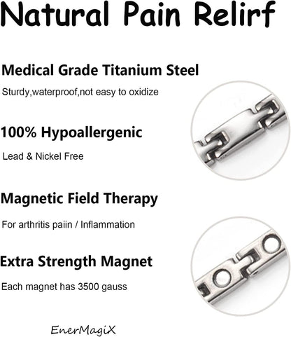 YINOX Ladies Anklet Simple Design Magnetic Stainless Steel Anklet for Ladies Girl Mom 24CM/5MM Apparel & Accessories > Jewelry > Anklets YINOX   
