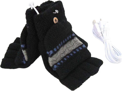 Yinuoday USB Heated Gloves Mitten Unisex Winter Hands Warm Laptop Gloves Womens& Mens Apparel & Accessories > Clothing Accessories > Gloves & Mittens Yinuoday Pink Female  