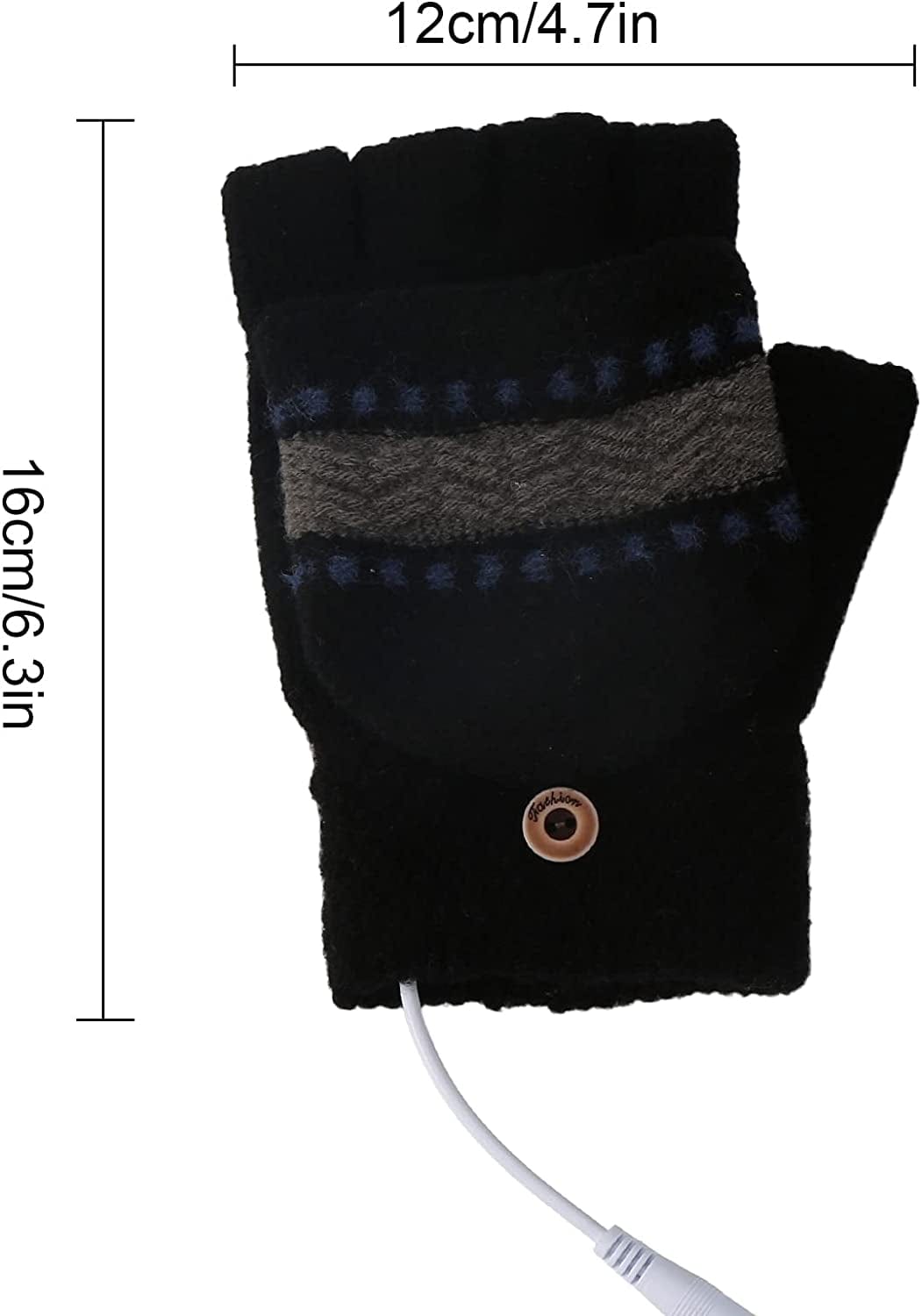 Yinuoday USB Heated Gloves Mitten Unisex Winter Hands Warm Laptop Gloves Womens& Mens Apparel & Accessories > Clothing Accessories > Gloves & Mittens Yinuoday   