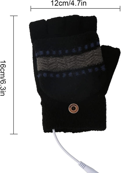 Yinuoday USB Heated Gloves Mitten Unisex Winter Hands Warm Laptop Gloves Womens& Mens Apparel & Accessories > Clothing Accessories > Gloves & Mittens Yinuoday   