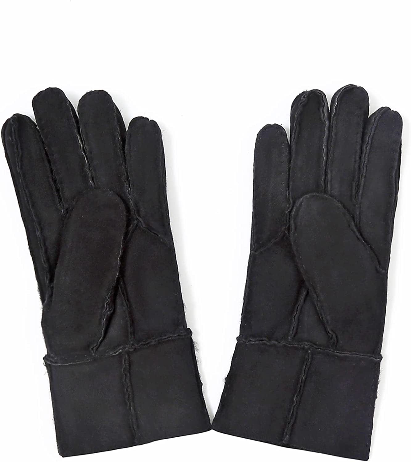 YISEVEN Women'S Winter Sheepskin Shearling Leather Gloves Mittens Two Points Apparel & Accessories > Clothing Accessories > Gloves & Mittens Charm Leather Fashion Company   