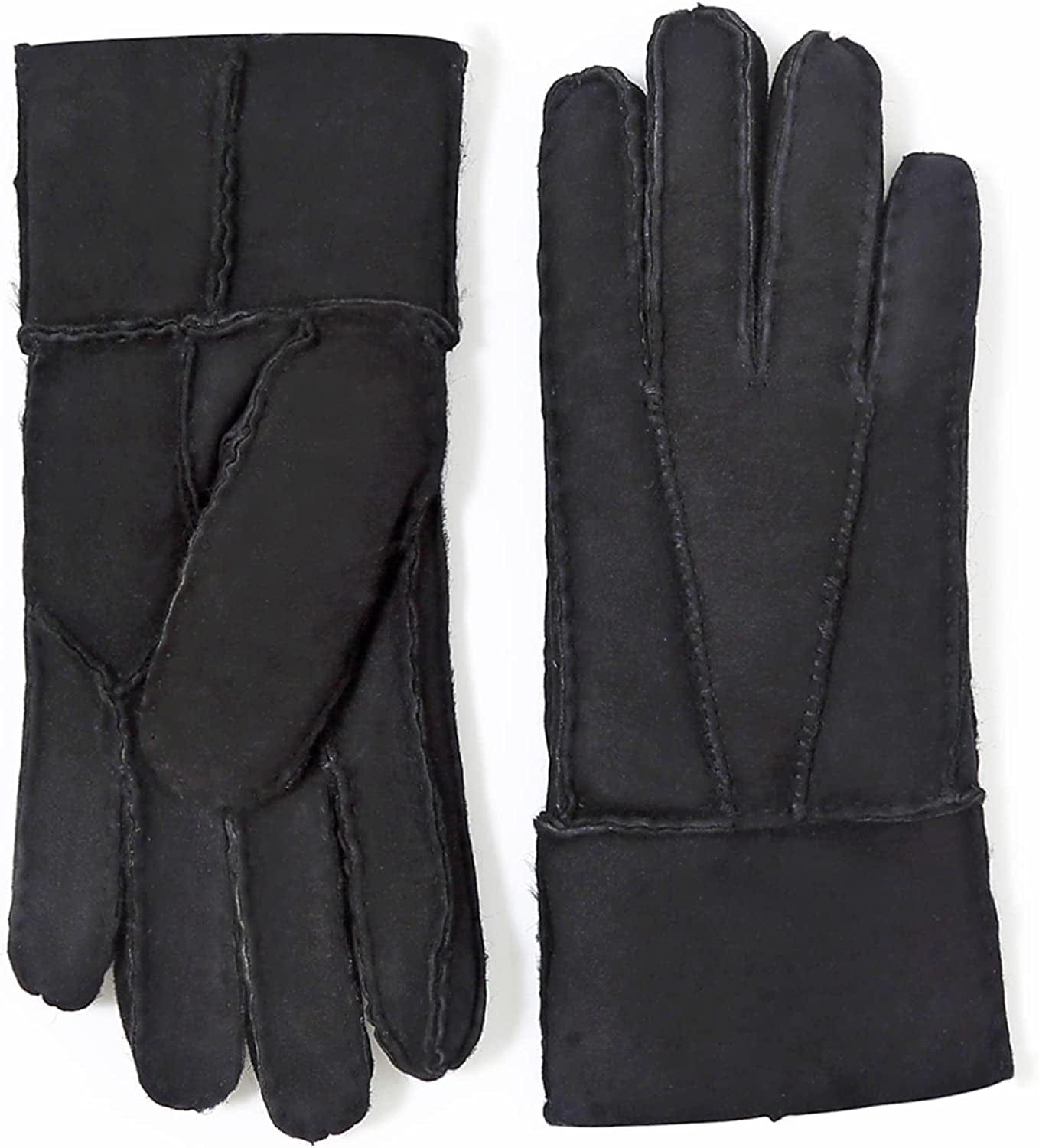 YISEVEN Women'S Winter Sheepskin Shearling Leather Gloves Mittens Two Points Apparel & Accessories > Clothing Accessories > Gloves & Mittens Charm Leather Fashion Company   
