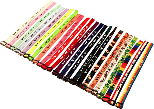 Yleena 50 WWJD Bracelets - What Would Jesus Do Woven Wristbands per Pack - Religious Christian WWJD Bracelet for Fundraisers 23 Colors Perfect for Men Women Boys and Girls Apparel & Accessories > Jewelry > Bracelets Yleena   
