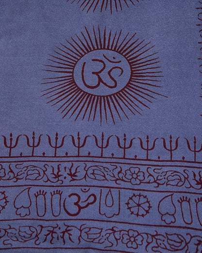 Yoga Scarf Meditation Shawl Large Wrap Hindu Prayer Stole OM Print Apparel & Accessories > Clothing Accessories > Scarves & Shawls Ram Nami   