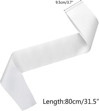 Yolyoo 16 Pack Blank Satin Sash Party Pageant Stain Sash DIY Plain Sash Party Accessory for Wedding, Beauty Pageant, Hen Party, White Apparel & Accessories > Clothing Accessories > Sashes Yolyoo   