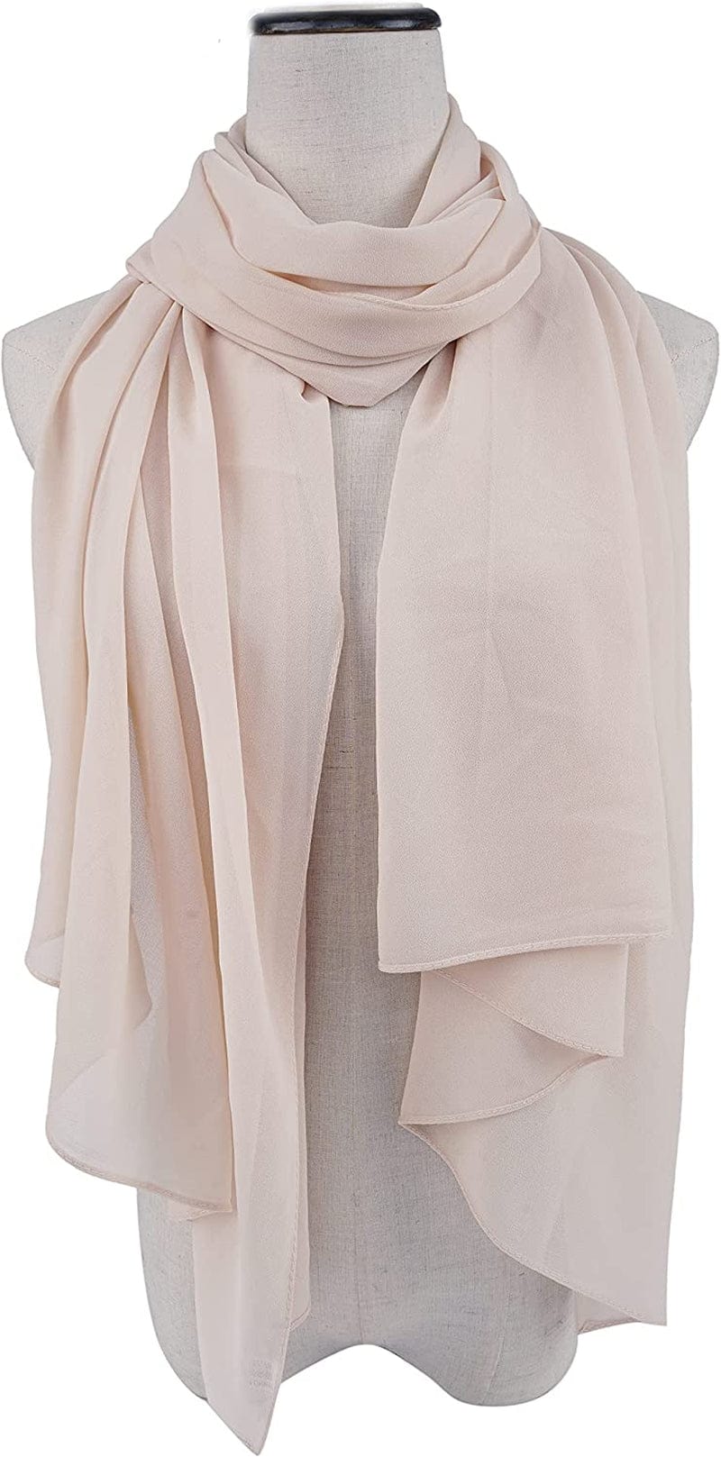 YOUR SMILE for Women Lightweight Breathable Solid Color Soft Chiffon Long Fashion Scarves Sun-Proof Shawls Wrap Apparel & Accessories > Clothing Accessories > Scarves & Shawls YOUR SMILE   