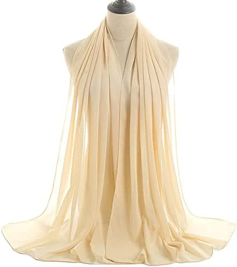 YOUR SMILE for Women Lightweight Breathable Solid Color Soft Chiffon Long Fashion Scarves Sun-Proof Shawls Wrap Apparel & Accessories > Clothing Accessories > Scarves & Shawls YOUR SMILE   