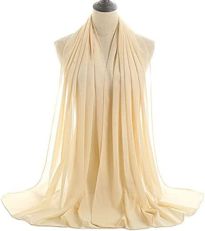 YOUR SMILE for Women Lightweight Breathable Solid Color Soft Chiffon Long Fashion Scarves Sun-Proof Shawls Wrap Apparel & Accessories > Clothing Accessories > Scarves & Shawls YOUR SMILE   