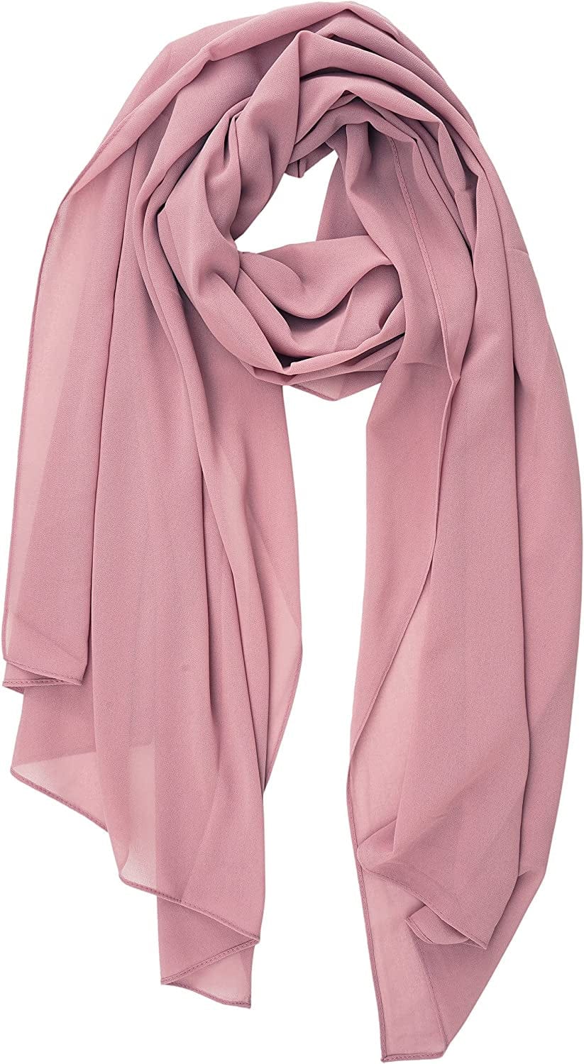 YOUR SMILE for Women Lightweight Breathable Solid Color Soft Chiffon Long Fashion Scarves Sun-Proof Shawls Wrap Apparel & Accessories > Clothing Accessories > Scarves & Shawls YOUR SMILE Taro  