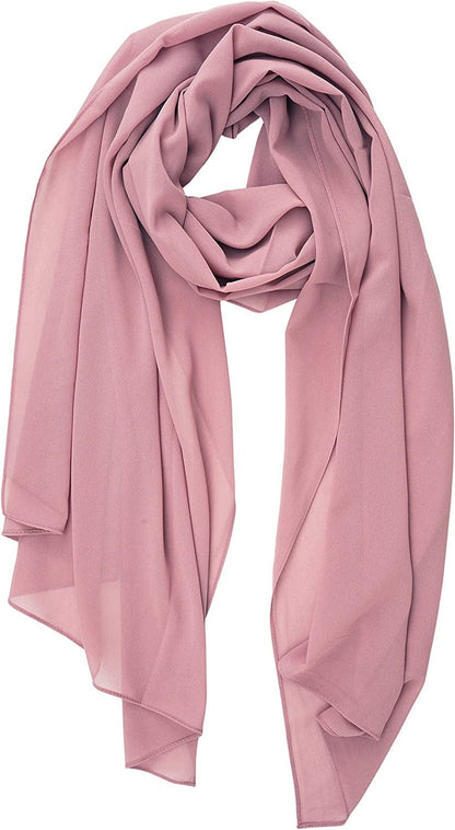 YOUR SMILE for Women Lightweight Breathable Solid Color Soft Chiffon Long Fashion Scarves Sun-Proof Shawls Wrap Apparel & Accessories > Clothing Accessories > Scarves & Shawls YOUR SMILE Taro  