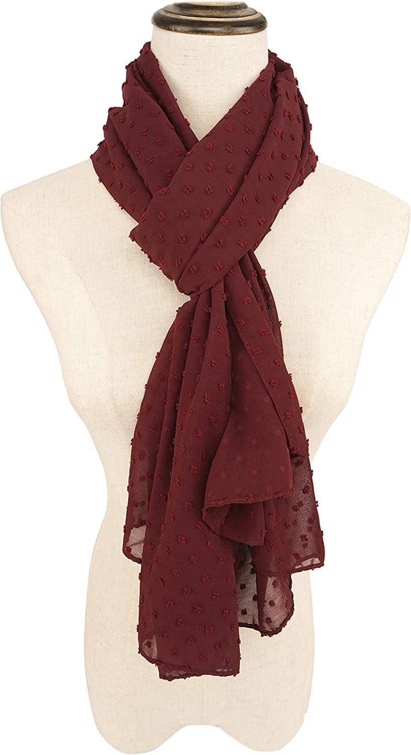 YOUR SMILE Ladies/Women'S Lightweight Solid Color Pearl Chiffon Long Shawl Scarf for Spring Summer Fall Apparel & Accessories > Clothing Accessories > Scarves & Shawls YOUR SMILE   