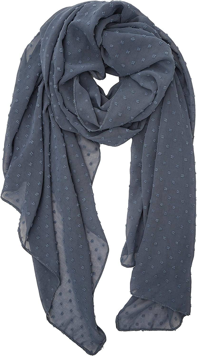 YOUR SMILE Ladies/Women'S Lightweight Solid Color Pearl Chiffon Long Shawl Scarf for Spring Summer Fall Apparel & Accessories > Clothing Accessories > Scarves & Shawls YOUR SMILE Navy  