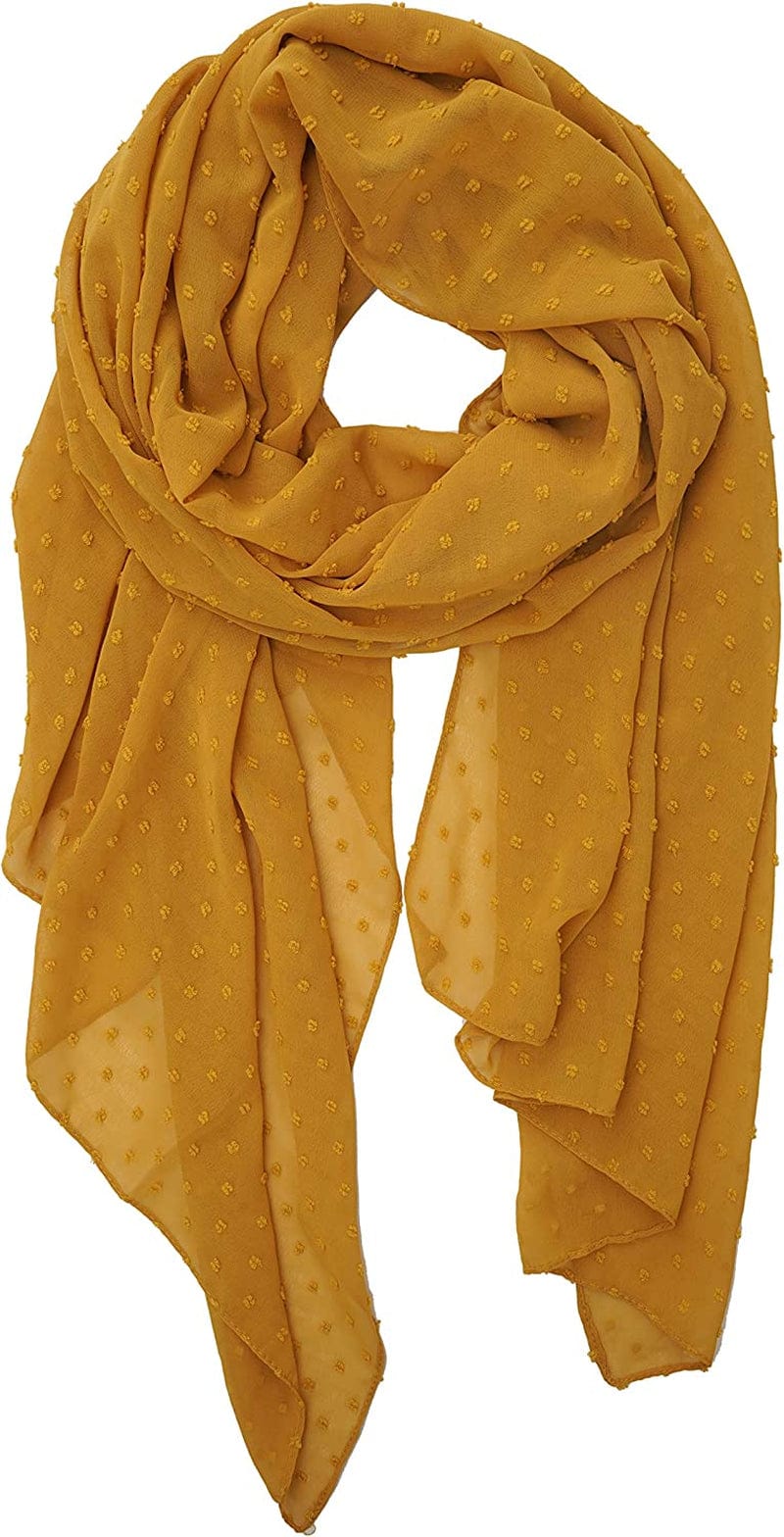 YOUR SMILE Ladies/Women'S Lightweight Solid Color Pearl Chiffon Long Shawl Scarf for Spring Summer Fall Apparel & Accessories > Clothing Accessories > Scarves & Shawls YOUR SMILE Yellow  