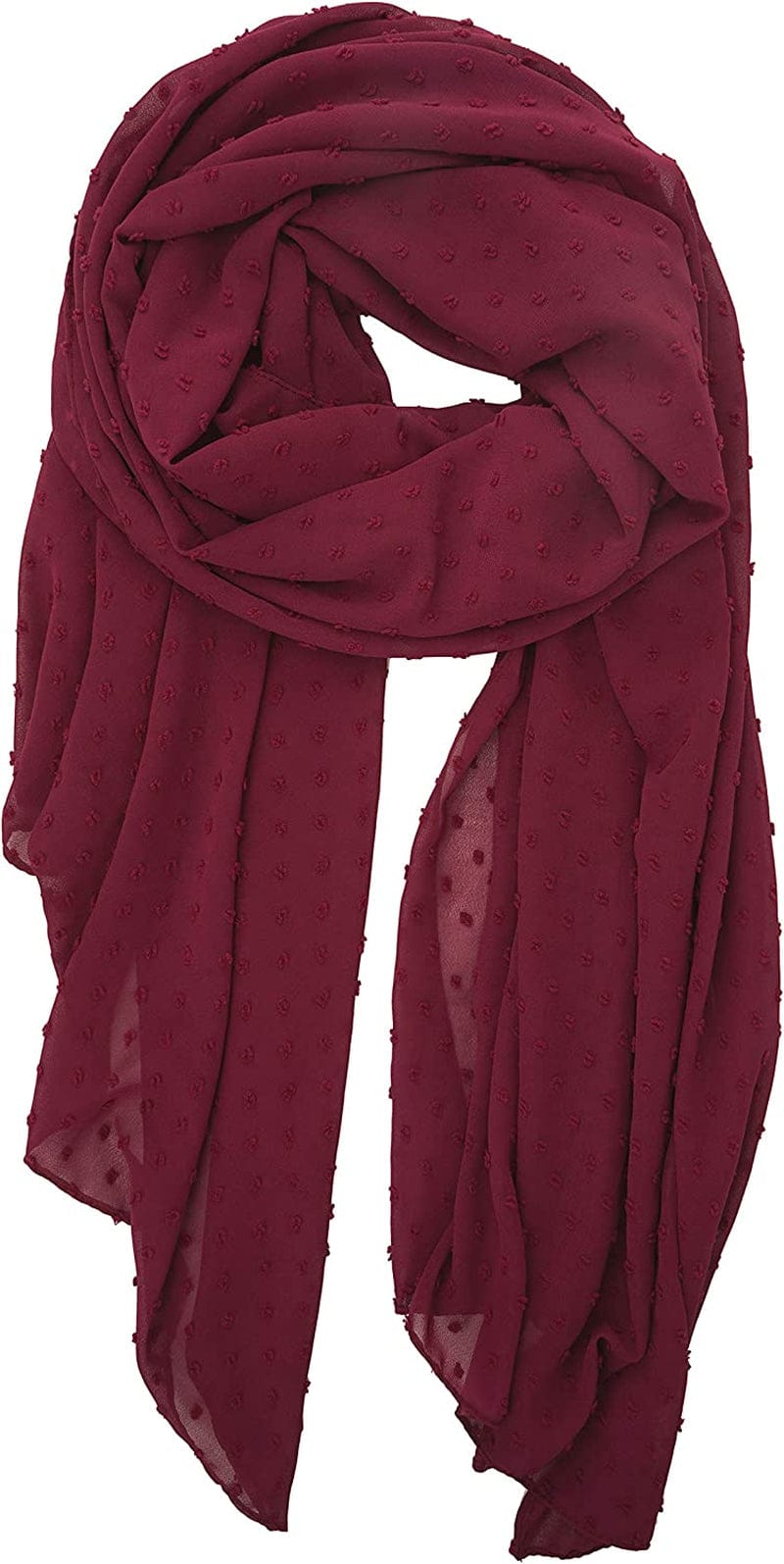 YOUR SMILE Ladies/Women'S Lightweight Solid Color Pearl Chiffon Long Shawl Scarf for Spring Summer Fall Apparel & Accessories > Clothing Accessories > Scarves & Shawls YOUR SMILE Purple  