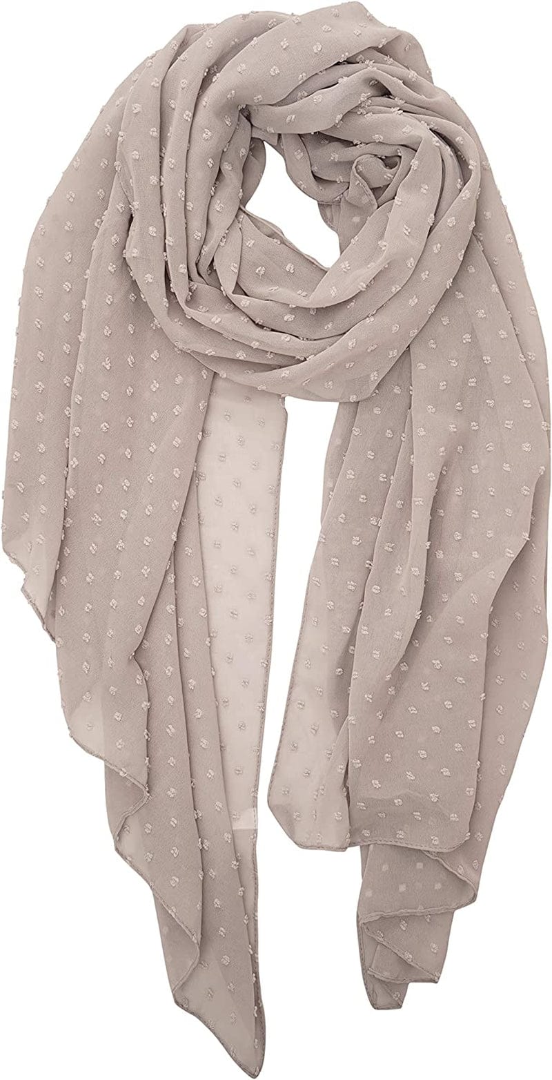 YOUR SMILE Ladies/Women'S Lightweight Solid Color Pearl Chiffon Long Shawl Scarf for Spring Summer Fall Apparel & Accessories > Clothing Accessories > Scarves & Shawls YOUR SMILE Light Grey  