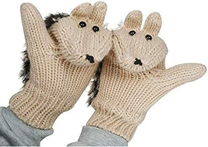 Youzi Women'S Cartoon Hedgehog Winter Cotton Gloves Girls' Thick Mittens Apparel & Accessories > Clothing Accessories > Gloves & Mittens YouZi   