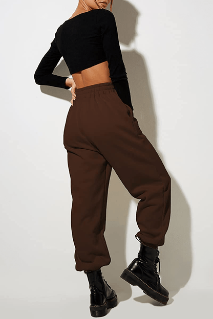 Yovela Womens High Waisted Baggy Sweatpants Comfy Cotton High Waist Jogger Pants Y2K Trendy Lounge Trousers with Pockets Apparel & Accessories > Clothing > Activewear Kylie Max   