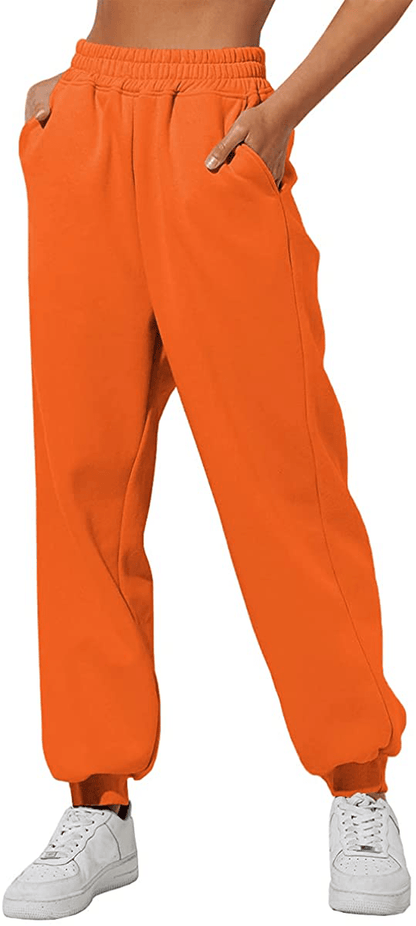 Yovela Womens High Waisted Baggy Sweatpants Comfy Cotton High Waist Jogger Pants Y2K Trendy Lounge Trousers with Pockets Apparel & Accessories > Clothing > Activewear Kylie Max   