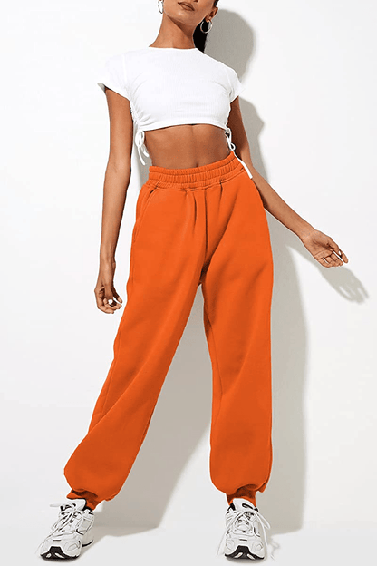 Yovela Womens High Waisted Baggy Sweatpants Comfy Cotton High Waist Jogger Pants Y2K Trendy Lounge Trousers with Pockets Apparel & Accessories > Clothing > Activewear Kylie Max   