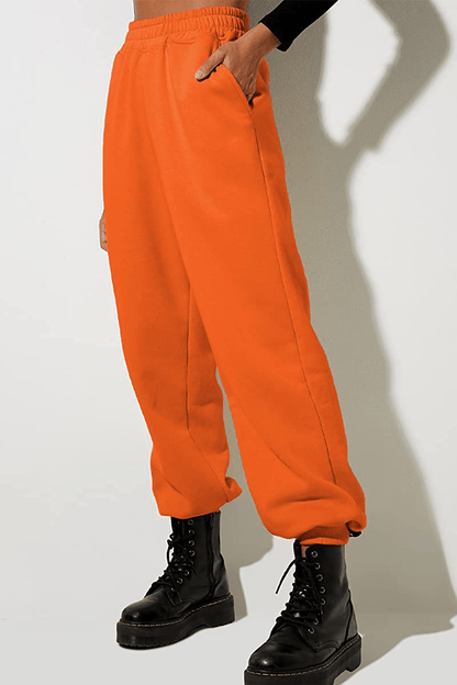 Yovela Womens High Waisted Baggy Sweatpants Comfy Cotton High Waist Jogger Pants Y2K Trendy Lounge Trousers with Pockets Apparel & Accessories > Clothing > Activewear Kylie Max   