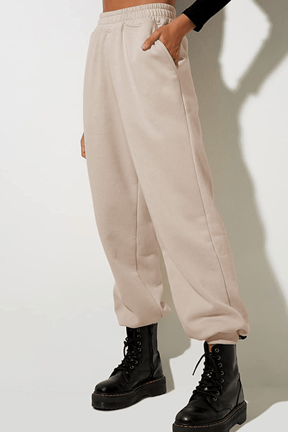Yovela Womens High Waisted Baggy Sweatpants Comfy Cotton High Waist Jogger Pants Y2K Trendy Lounge Trousers with Pockets Apparel & Accessories > Clothing > Activewear Kylie Max   