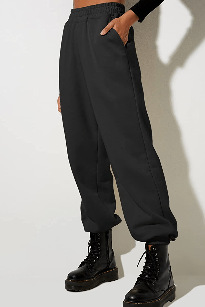 Yovela Womens High Waisted Baggy Sweatpants Comfy Cotton High Waist Jogger Pants Y2K Trendy Lounge Trousers with Pockets Apparel & Accessories > Clothing > Activewear Kylie Max   
