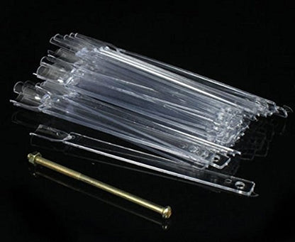 Yueton 2 Set Total 100 Tips Transparent Fan-Shaped Nail Art Tips Display Polish Board Display Practice Sticks Tool with Metal Screw Split Ring Holder Health & Beauty > Personal Care > Cosmetics > Cosmetic Tools > Nail Tools yueton   